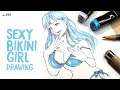 How to draw Bikini Anime Girl | Manga Style | sketching | anime character | ep-298