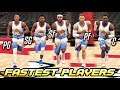 USING THE FASTEST PLAYER AT EACH POSITION IN NBA 2K19 MyTEAM!!