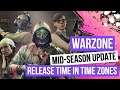Warzone Mid-season Update Release Time In Time Zones July 14