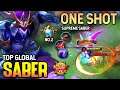 One Shot Combo! Saber Best Build 2021 | Top Global Saber Gameplay | Mobile Legends✓
