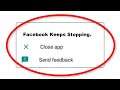 How To Fix Facebook Apps Keeps Stopping Error Android & Ios - Fix Facebook App Not Open Problem