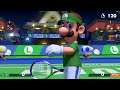 Mario Tennis Aces - Ring Shot Doubles Vs #3 - Luigi (me) & Waluigi vs Bowser Jr. & Dry Bones