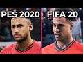 [4K] FIFA 20 (Demo) vs. PES 2020 Graphics Comparison on PS4 Pro