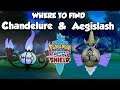 Where to find / catch Aegislash and Chandelure in Pokemon Sword and Shield