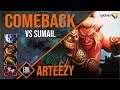 Arteezy - Troll Warlord | COMEBACK vs SumaiL | Dota 2 Pro Players Gameplay | Spotnet Dota 2