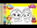 Disney Princess Makeover as DC Super Hero Girls Poison Ivy and Super Girl Coloring Book Page