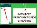 Fix WhatsApp File Format Is Not Supported | WhatsApp Status File Not Supported Problem (2021)
