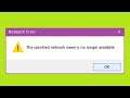 How To Fix The Specified Network Name Is No Longer Available Error - Windows 10 / 8 / 7