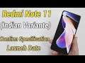 Redmi Note 11 (India Variante) Launch Detail, Price, Specification In HINDI