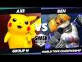 SWT Championship Group H - Axe (Pikachu) Vs. Ben (Sheik) SSBM Melee Tournament