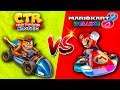 Crash Team Racing Nitro Fueled  VS  Mario Kart 8 Deluxe | DUELO FINAL ❓ 😮 | Versus Jugamer