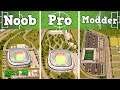 Noob VS Pro VS Modder - Building a Football Stadium in Cities: Skylines