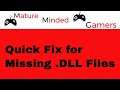 Missing .DLL file fix for Direct X Related Applications