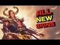 Paladins Eternal Pyre All New Skins IN GAME (Min VS Max Effects)