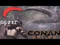 It didn't take much to wipe this tribe - Conan Exiles PvP ps4 (Boosted PvP)