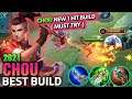 Chou New 1 Hit Build | Chou Best Build 2021 | Top 1 Global Chou Build - MLBB