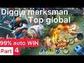 Mobile legends Indonesia top global, Diggie marksman part 4, miya kabur kencing-kencing