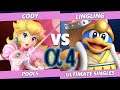 Alpha 4 - Cody (Peach) Vs. LingLing (Peach, Dedede) SSBU Ultimate Tournament