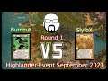 Highlander Event 2021 - Round 1 - Burnout vs SlyfoX | Warlord: Saga of the Storm CCG