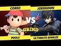 Smash Ultimate Tournament - Coreo (Ness) Vs. Joeseidon (Joker) The Grind 107 SSBU Pools - WR2