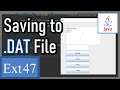 How to Save/Load Data with DAT file - Java Extra 47