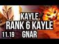 KAYLE vs GNAR (TOP) | Rank 6 Kayle, 7/2/14 | EUW Challenger | v11.19