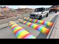 Cars vs Colored Massive Speed Bumps #11 - BeamNG.drive | BeamNG-Cars TV