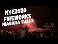 NYE2020 Fireworks over Niagara Falls, Canada, Happy New Year.