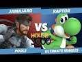 Smash Ultimate Tournament - Jamajaro (Snake) Vs. Raptor (Yoshi) SSBU Xeno 163 Pools