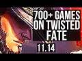 TWISTED FATE vs SERAPHINE (MID) | 3.4M mastery, 4/0/3, 700+ games | BR Master | v11.14