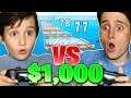 KID GETS $1,000 IF BEATS ME IN DEATHRACE