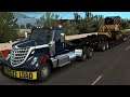 American Truck Simulator International LoneStar Hauling A Heavy 90,000 Pound Bulldozer