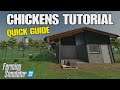 FS22 Tutorial Chickens Fast Guide to Chickens Farming Simulator 22 PS5