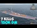 World of WarShips | Yamato | 7 KILLS | 150K Damage - Replay Gameplay 4K 60 fps