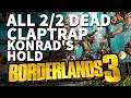 All Konrad's Hold Dead Claptrap Locations Borderlands 3