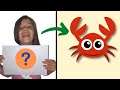 Easy! How to draw a cute CRAB 🦀 Step by step tutorial