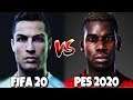 FIFA 20 VS PES 2020 - NOVAS FACES COMPARAÇÃO!!!
