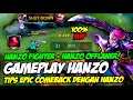 GAMEPLAY HANZO | HANZO EMBLEM FIGHTER + TIPS HANZO OFFLANER! TIPS EPIC COMEBACK DENGAN HANZO!