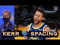 📺 Kerr on Stephen Curry & starters’ spacing: “just a feel thing”; identity = “compete for 48 mins”
