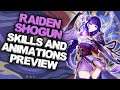 Raiden Shogun/Baal Skills And Animations Preview |Constelations/Talents| - Genshin Impact