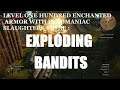 The Witcher 3 , Geralt The Boss equipped with Enchanted Armor destroys the Exploding Bandits