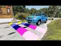 Cars vs Colored Massive Speed Bumps #9 - BeamNG.drive | BeamNG-Cars TV