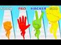NOOB vs PRO vs HACKER vs GOD in Fingers Crowd - Perfect LEVEL in Fingers Crowd -Gameplay Android Ios