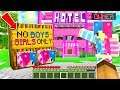 I Joined A GIRLS ONLY HOTEL Server.. I Went Undercover and Found Her EVIL SECRET.. (Minecraft)