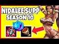 Nidalee Support Season 10! INSANE HEAL and ATTACK SPEED BUFF!! - League of Legends