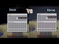Mom vs Dad Minecraft ad meme