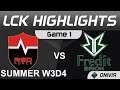 NS vs BRO Highlights Game 1 LCK Summer Season 2021 W3D4 Nongshim RedForce vs Fredit BRION by Onivia