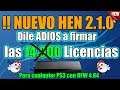 NUEVO HEN 2.1.0 Dile Adiós a FIRMAR LICENCIAS de por VIDA!! PS3 con HFW 4.84