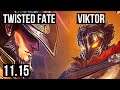 TWISTED FATE vs VIKTOR (MID) | 3.0M mastery, 1000+ games, 11/4/17, Godlike | EUW Master | v11.15