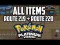 EVERY Item in Route 219 & 220 - Pokémon Platinum